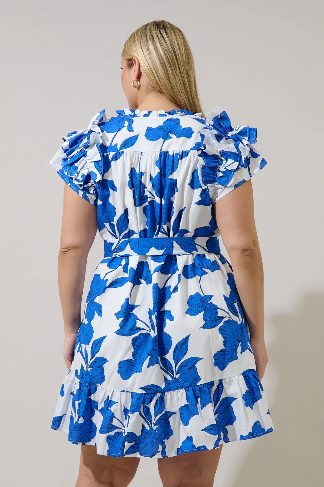 Ivona Ruffle Mini Dress Gemmi Floral Curve sold by Sugarlips product image thumbnail 2