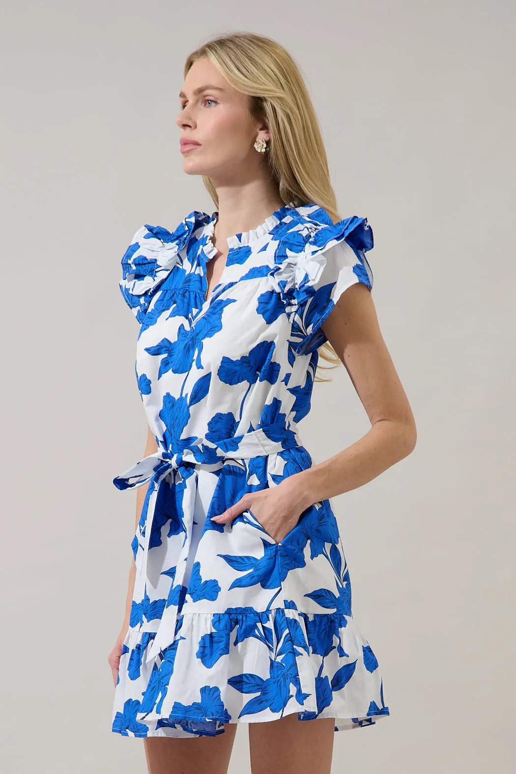 Ivona Ruffle Mini Dress Gemmi Floral sold by Sugarlips product image thumbnail 4