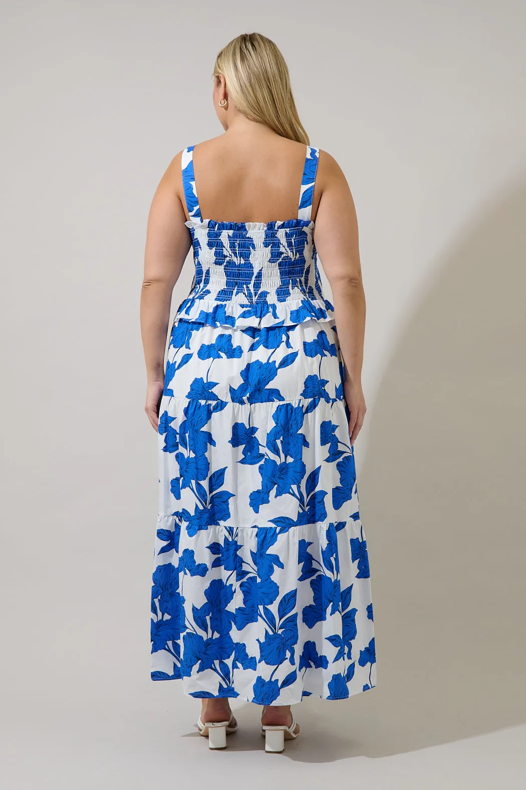 Lindsy Smocked Maxi Dress Gemmi Floral Curve sold by Sugarlips product image thumbnail 2
