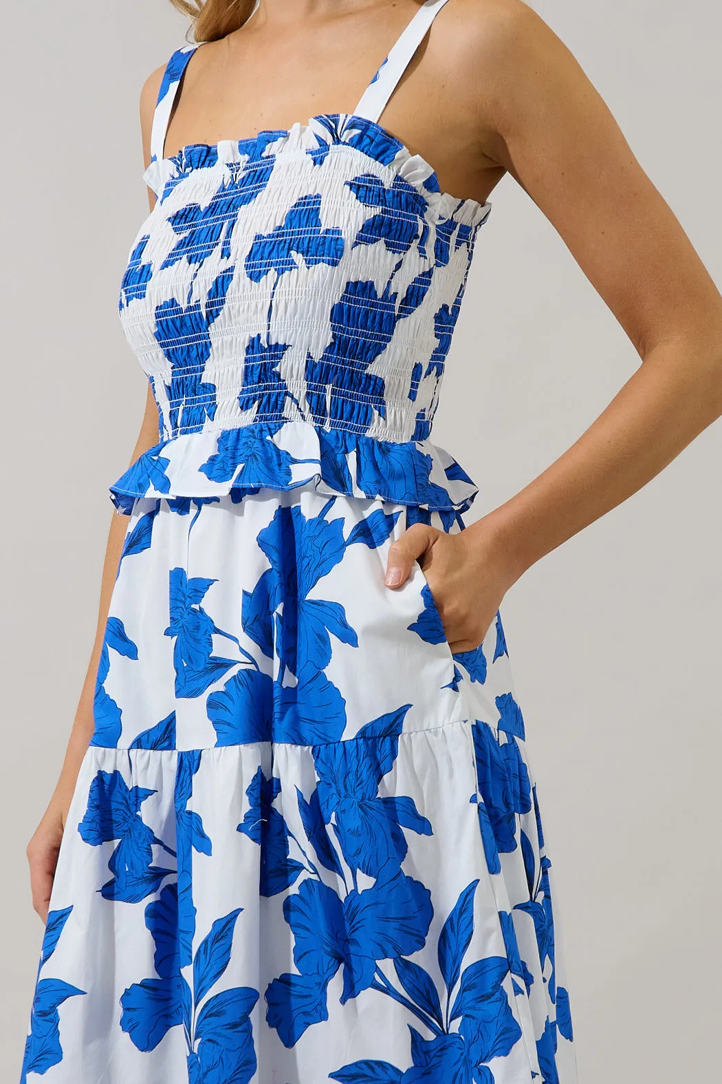 Lindsy Smocked Maxi Dress Gemmi Floral sold by Sugarlips product image thumbnail 5