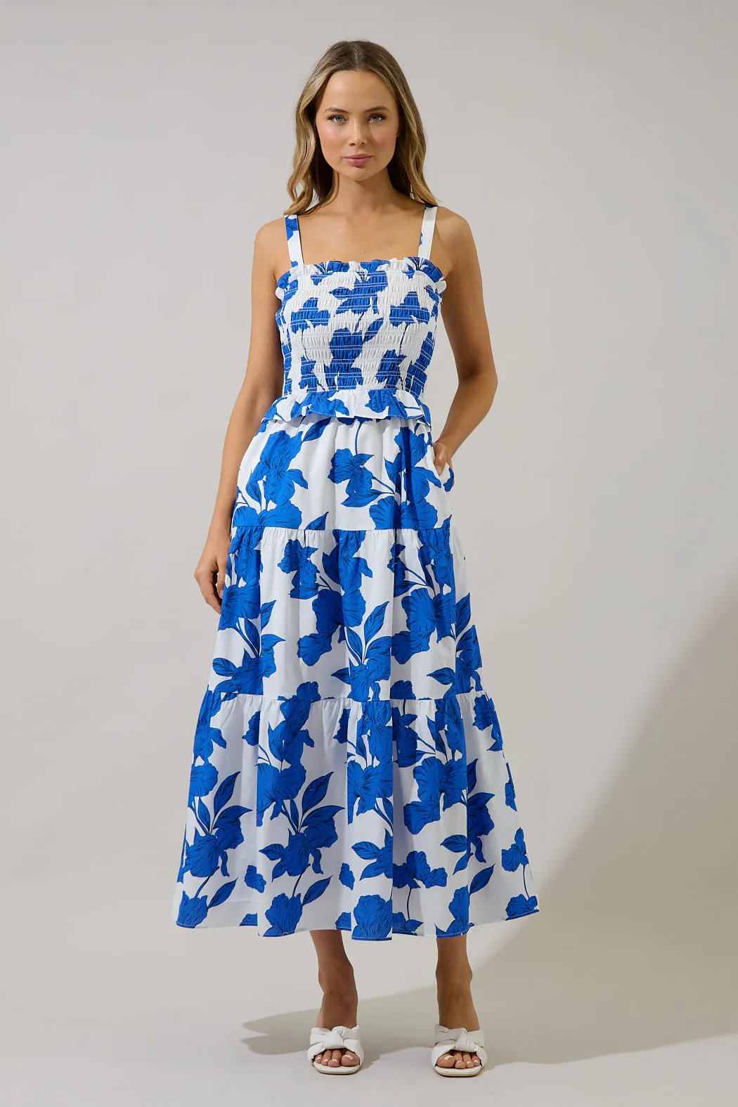 Lindsy Smocked Maxi Dress Gemmi Floral sold by Sugarlips product image thumbnail 2