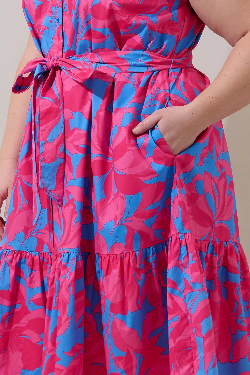 Charlotte Button Midi Dress Meira Floral Curve sold by Sugarlips product image thumbnail 5