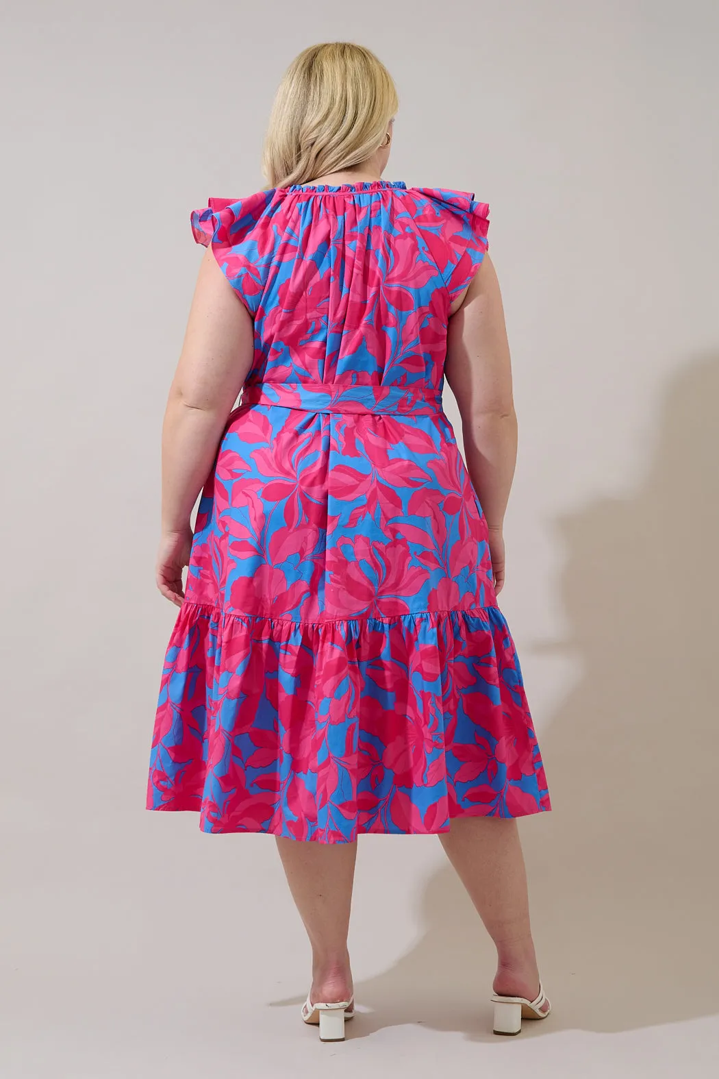 Charlotte Button Midi Dress Meira Floral Curve sold by Sugarlips product image thumbnail 2