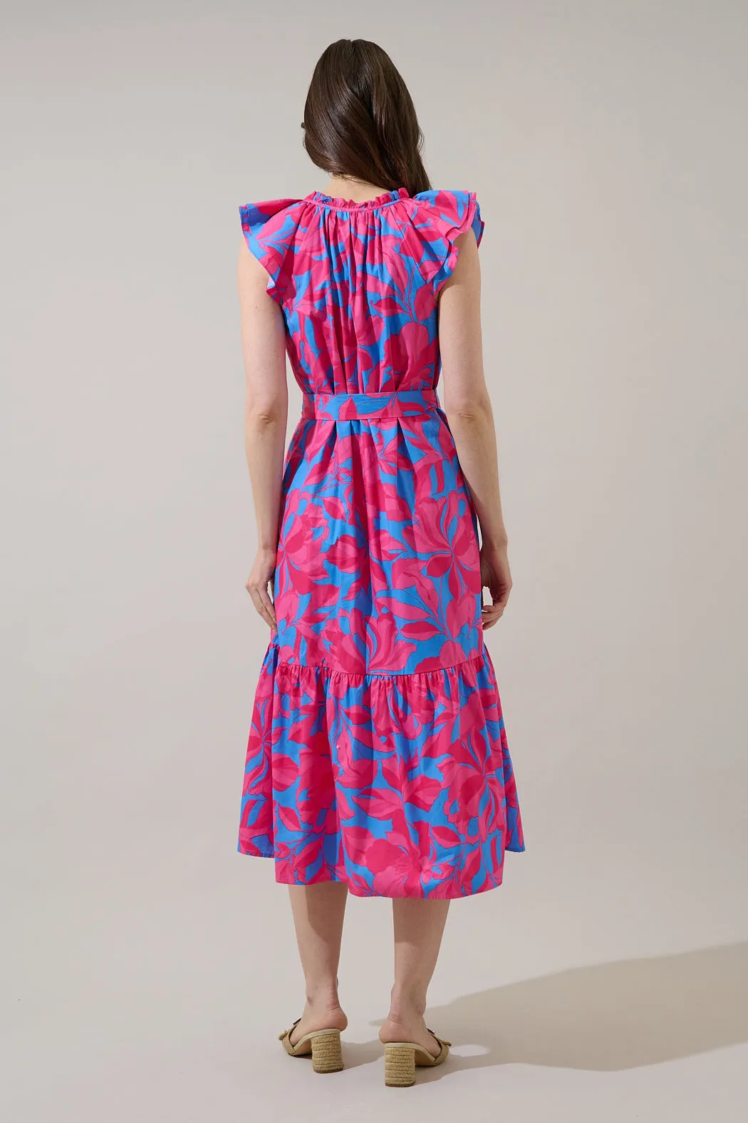 Charlotte Button Midi Dress Meira Floral sold by Sugarlips product image thumbnail 3