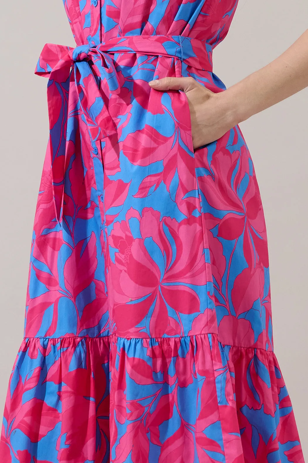 Charlotte Button Midi Dress Meira Floral sold by Sugarlips product image thumbnail 5