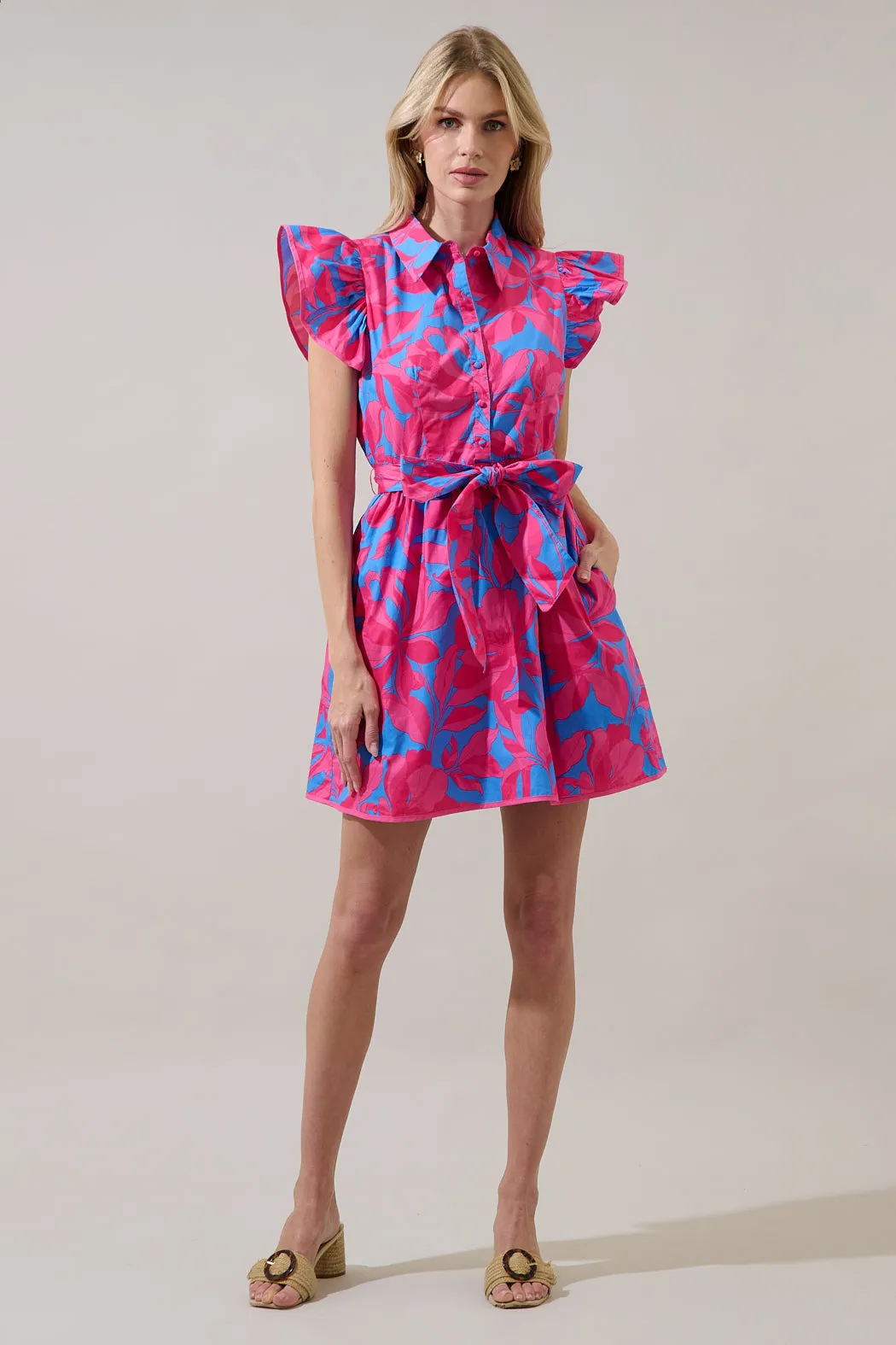 Maia Ruffle Collared Dress Meira Floral sold by Sugarlips product image thumbnail 5