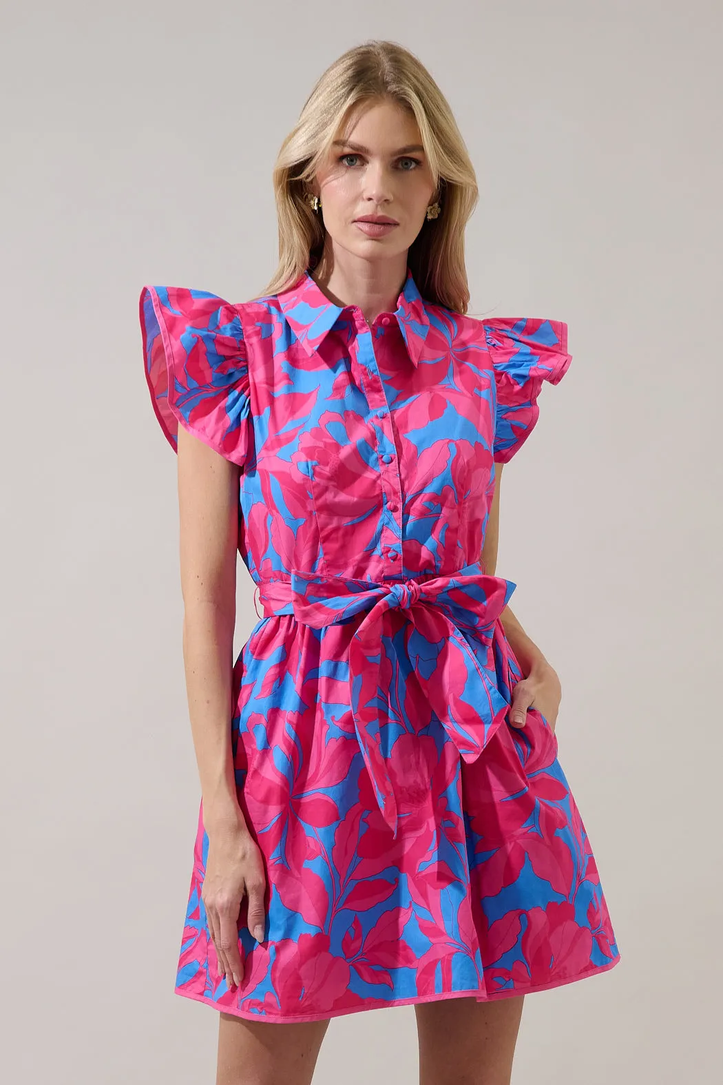 Maia Ruffle Collared Dress Meira Floral sold by Sugarlips product image thumbnail 2