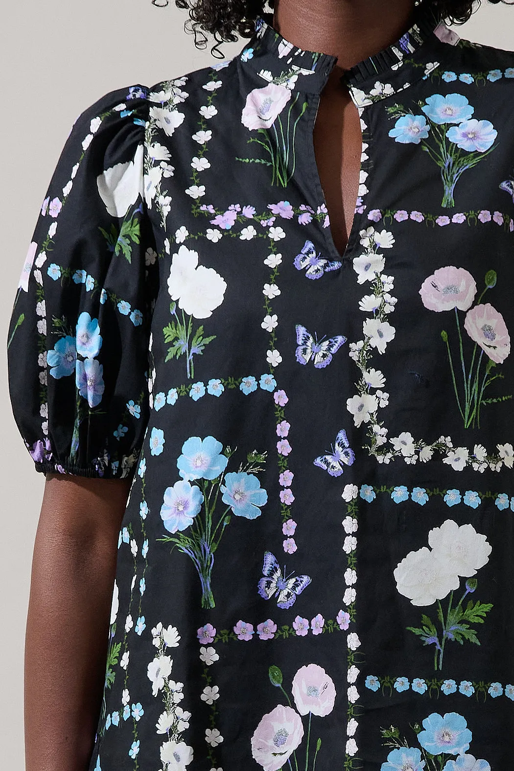 Daly Split Neck Top Trevis Floral sold by Sugarlips product image thumbnail 5