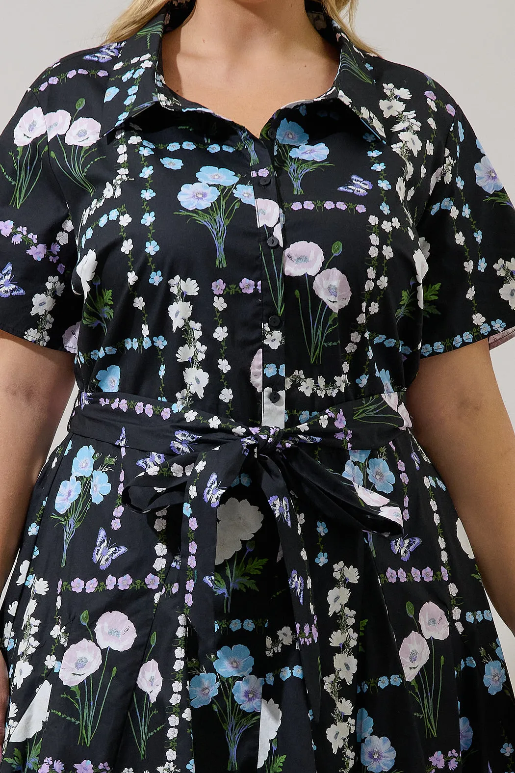 Chellie Shift Mini Dress Trevis Floral Curve sold by Sugarlips product image thumbnail 5