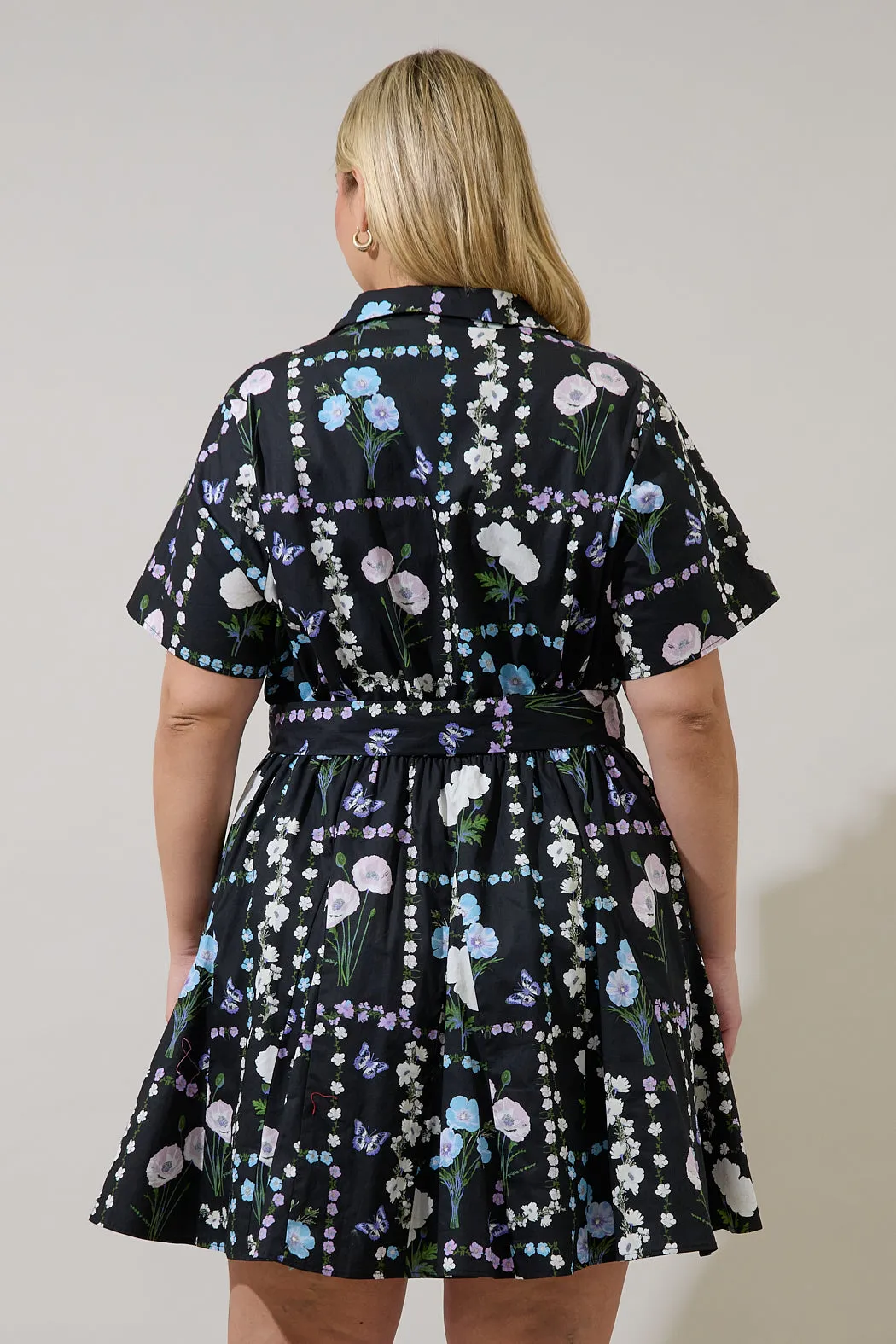 Chellie Shift Mini Dress Trevis Floral Curve sold by Sugarlips product image thumbnail 2