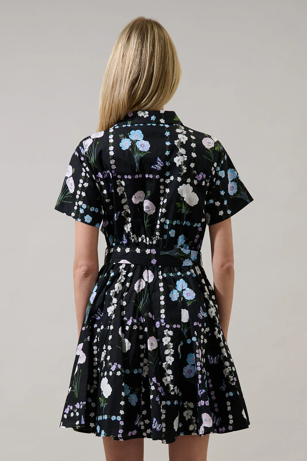 Chellie Shift Mini Dress Trevis Floral sold by Sugarlips product image thumbnail 3