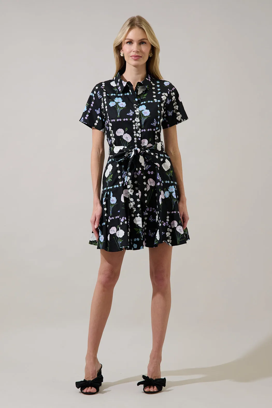 Chellie Shift Mini Dress Trevis Floral sold by Sugarlips product image thumbnail 5