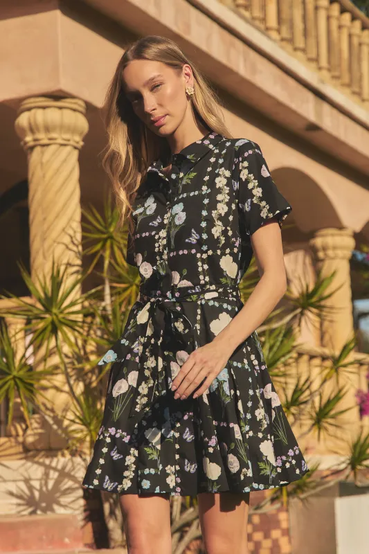 Chellie Shift Mini Dress Trevis Floral sold by Sugarlips