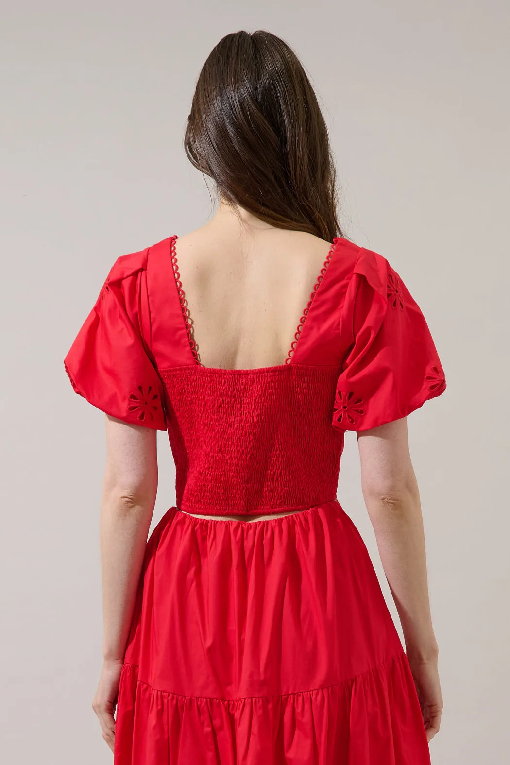 Aviana Embroidered Eyelet Crop Top sold by Sugarlips product image thumbnail 3