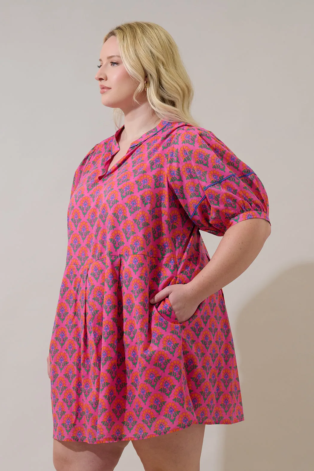 Fawna Shift Mini Dress Kendrie Floral Curve sold by Sugarlips product image thumbnail 3