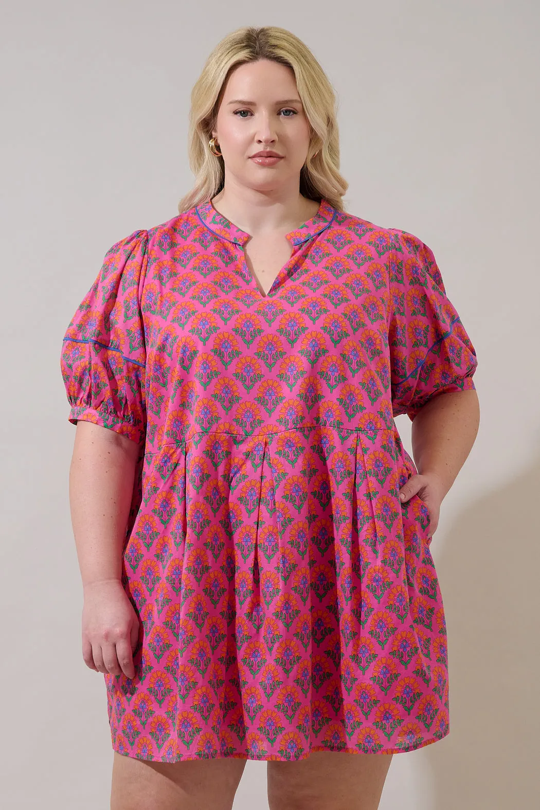 Fawna Shift Mini Dress Kendrie Floral Curve sold by Sugarlips