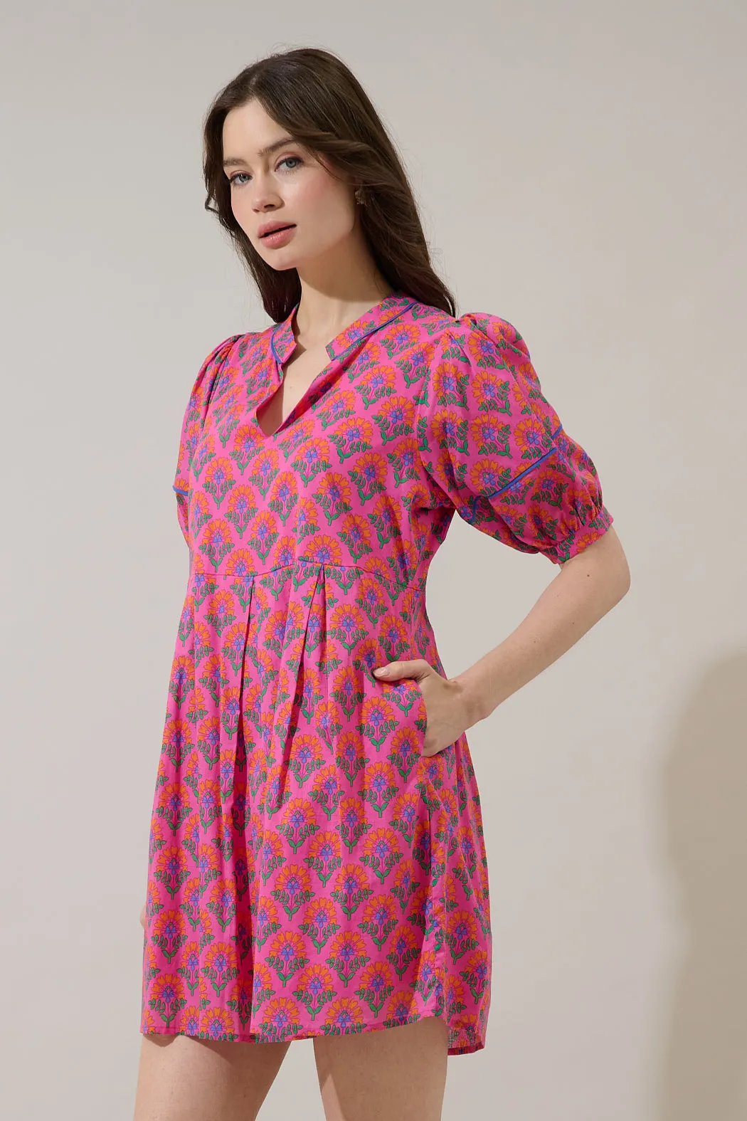 Fawna Shift Mini Dress Kendrie Floral sold by Sugarlips product image thumbnail 3