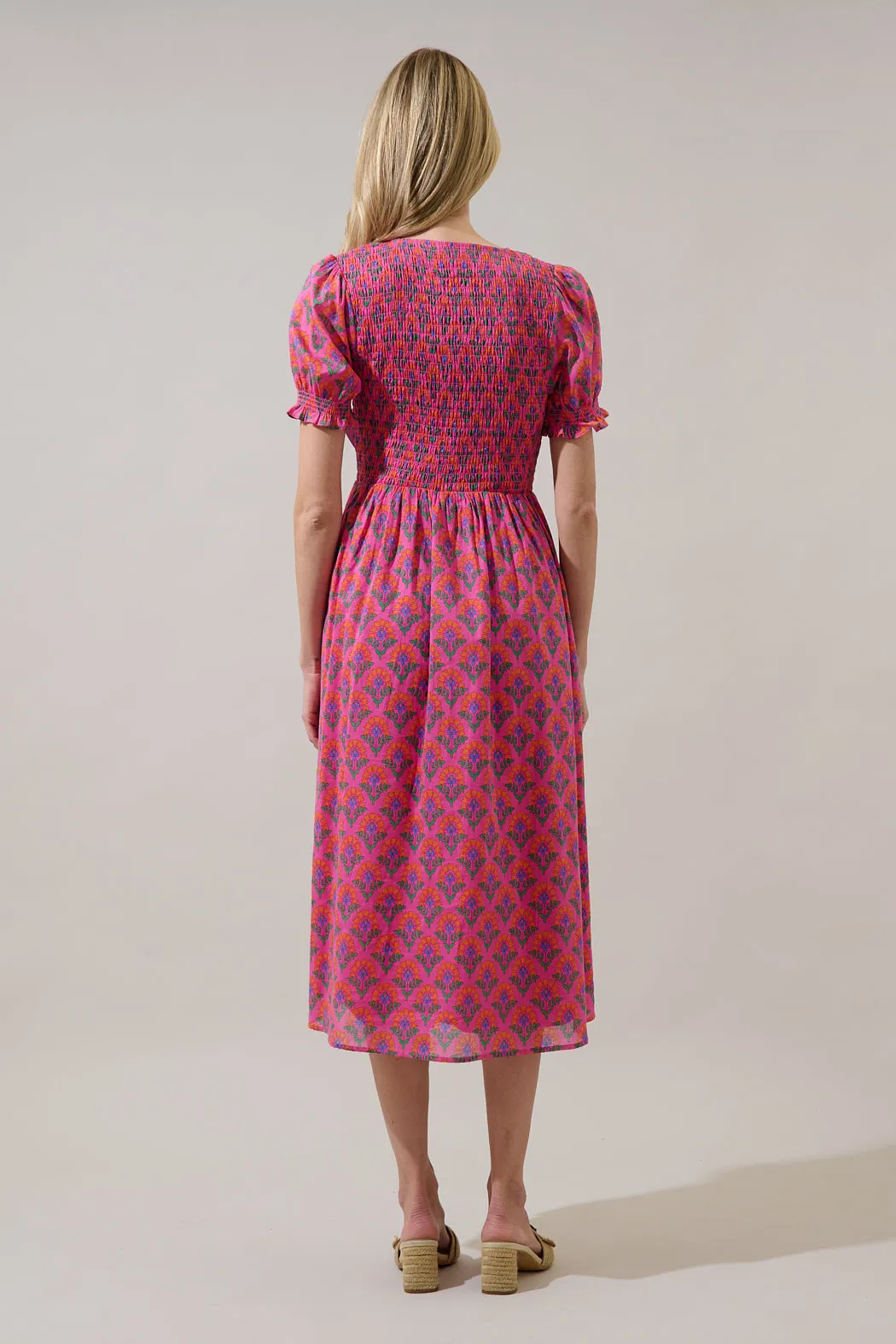 Tamry Smocked Midi Dress Kendrie Floral sold by Sugarlips product image thumbnail 2