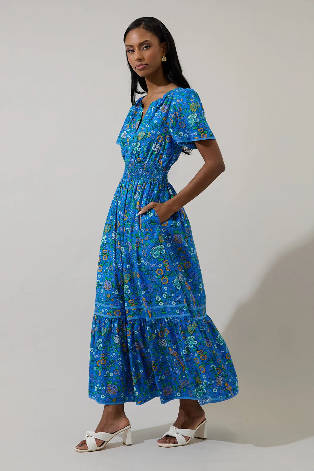 Ordy Smocked Midi Dress Heidy Floral sold by Sugarlips product image thumbnail 3