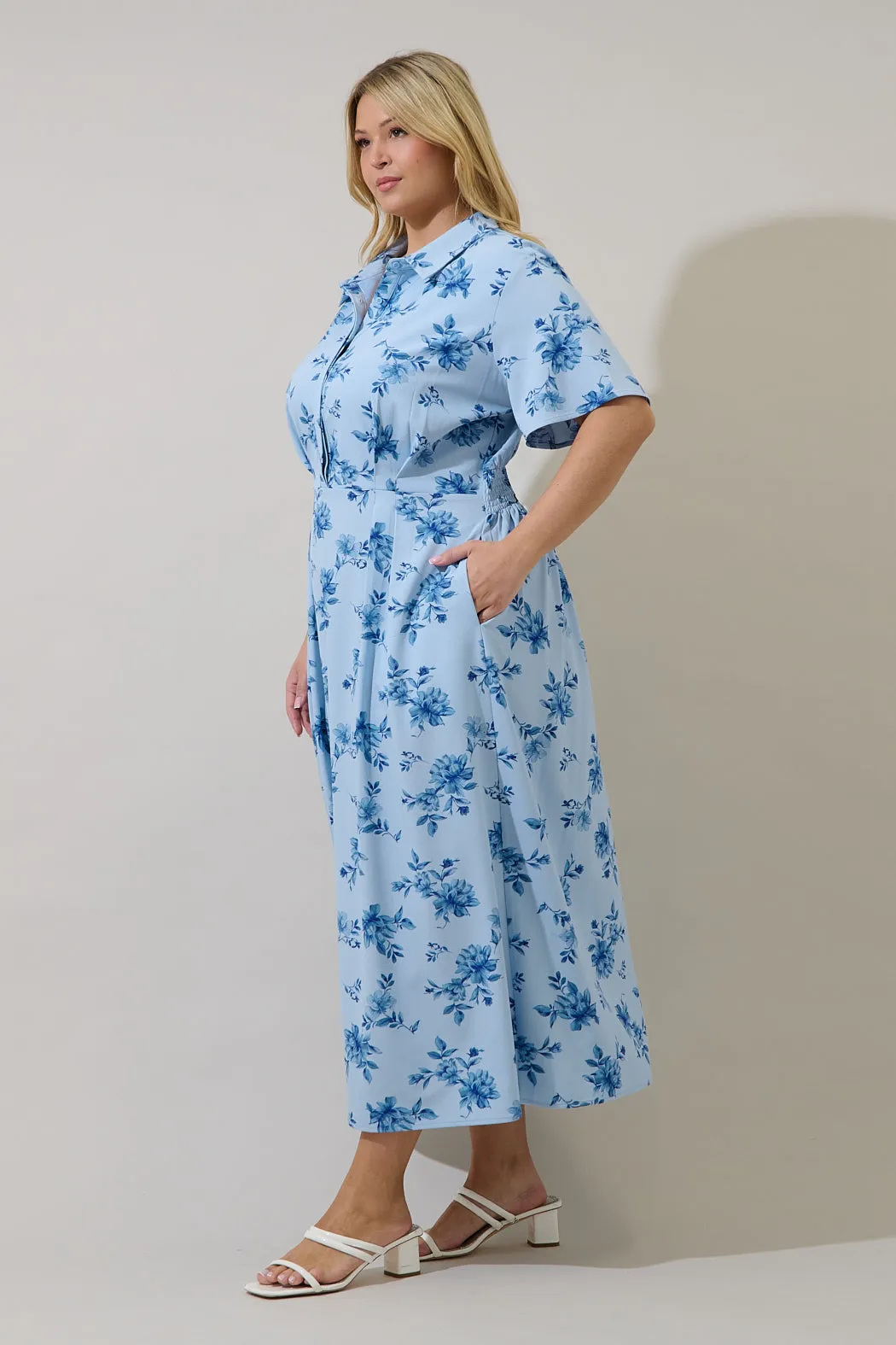 Marisy Collared Maxi Dress Frina Floral Curve sold by Sugarlips product image thumbnail 3
