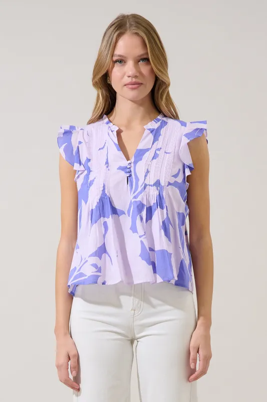 Tracy Pleated Top Nataly Floral made by Sugarlips