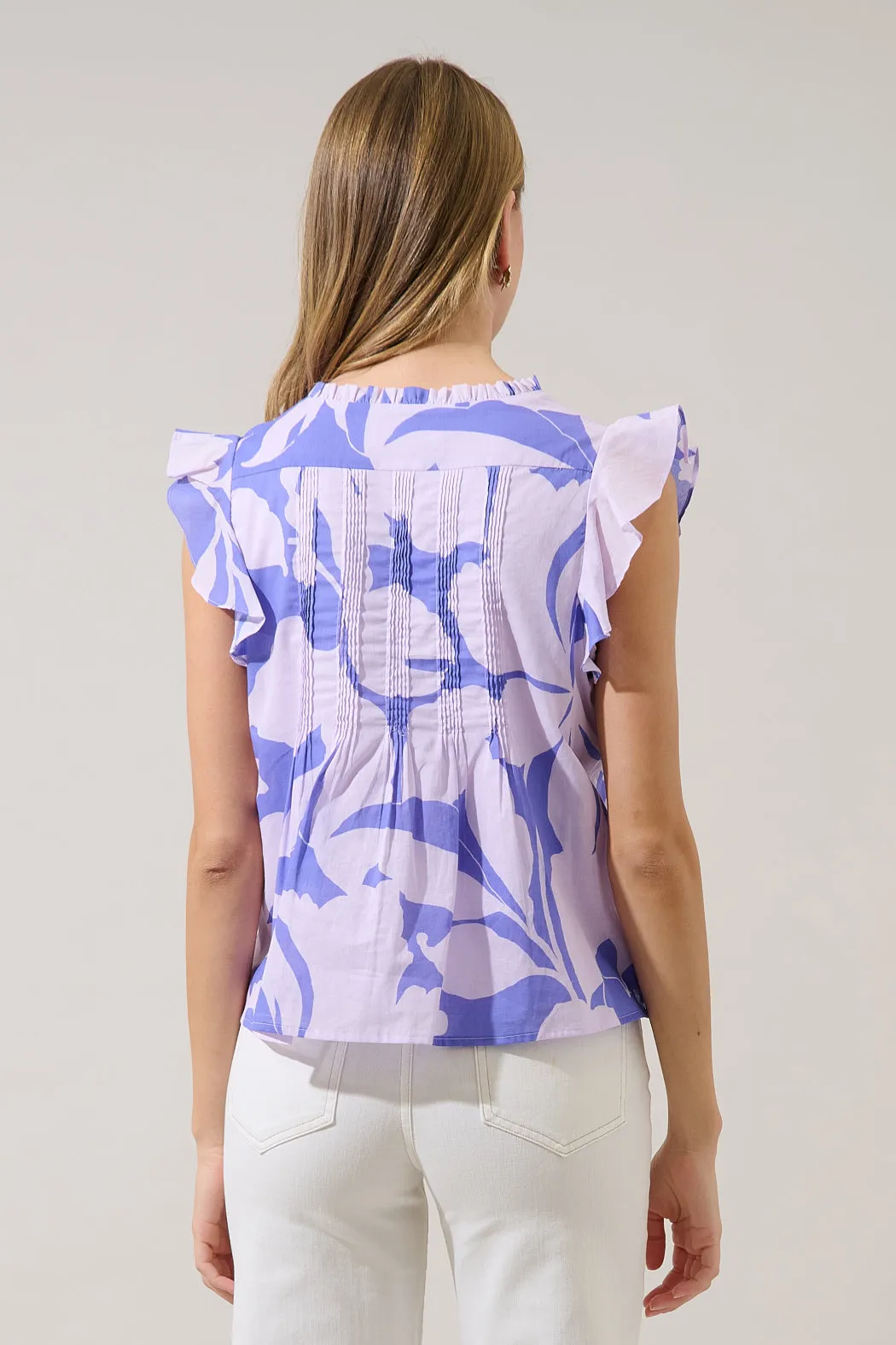 Tracy Pleated Top Nataly Floral sold by Sugarlips product image thumbnail 2