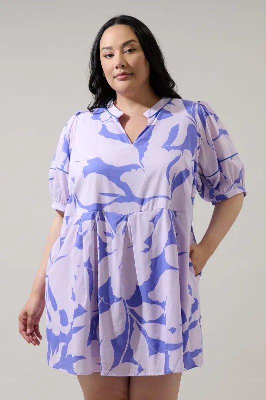 Fawna Shift Mini Dress Nataly Floral Curve sold by Sugarlips