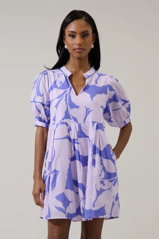 Fawna Shift Mini Dress Nataly Floral made by Sugarlips