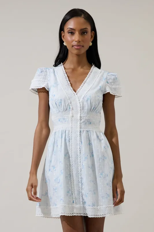 Karen Floral Lace Mini Dress made by Sugarlips