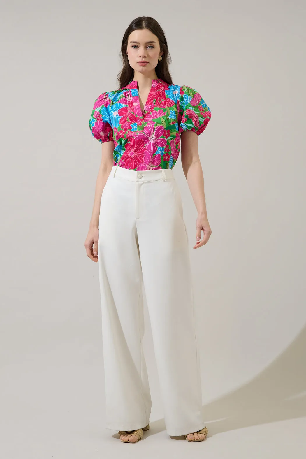 Josy Puff Sleeve Top Mervy Floral sold by Sugarlips product image thumbnail 4