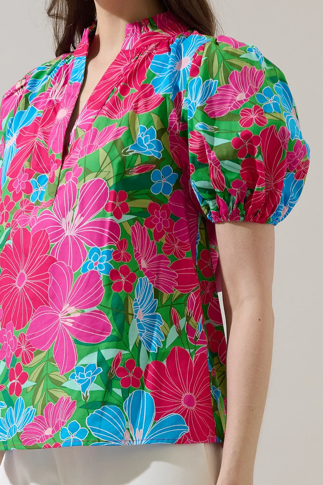 Josy Puff Sleeve Top Mervy Floral sold by Sugarlips product image thumbnail 5