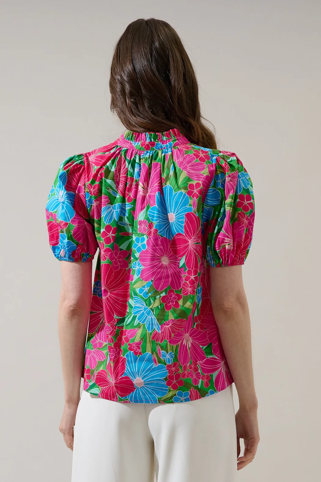 Josy Puff Sleeve Top Mervy Floral sold by Sugarlips product image thumbnail 2