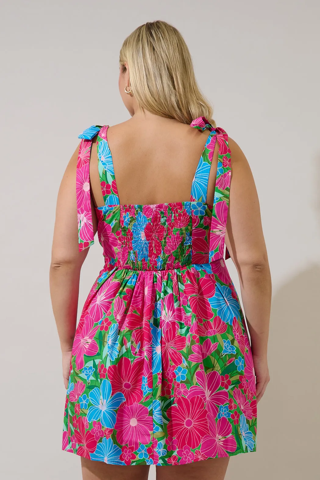 Gracia Pleated Mini Dress Mervy Floral Curve sold by Sugarlips product image thumbnail 2