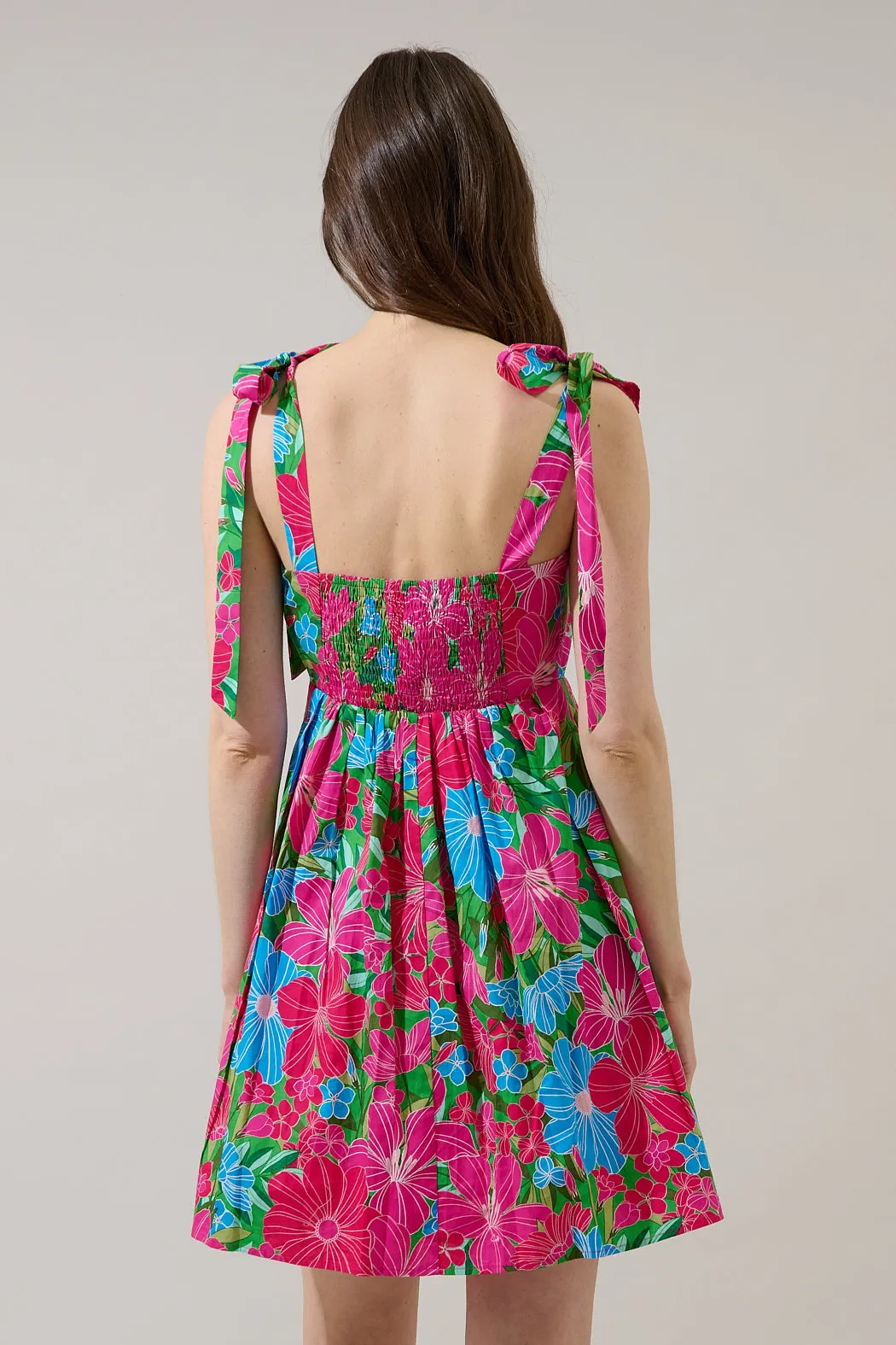 Gracia Pleated Mini Dress Mervy Floral sold by Sugarlips product image thumbnail 2