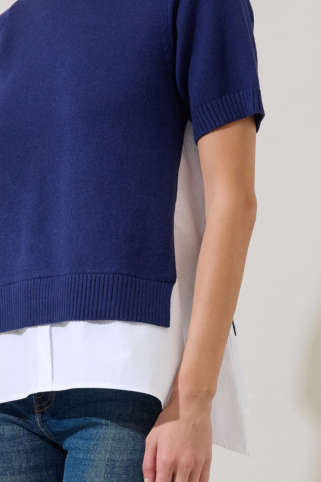Dierra Mix Media Short Sleeve Sweater sold by Sugarlips product image thumbnail 5