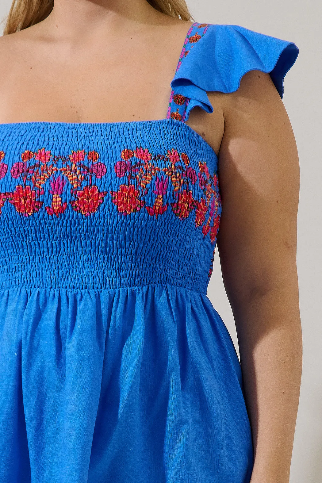 Isela Smocked Peplum Top Keizer Floral Curve sold by Sugarlips product image thumbnail 5