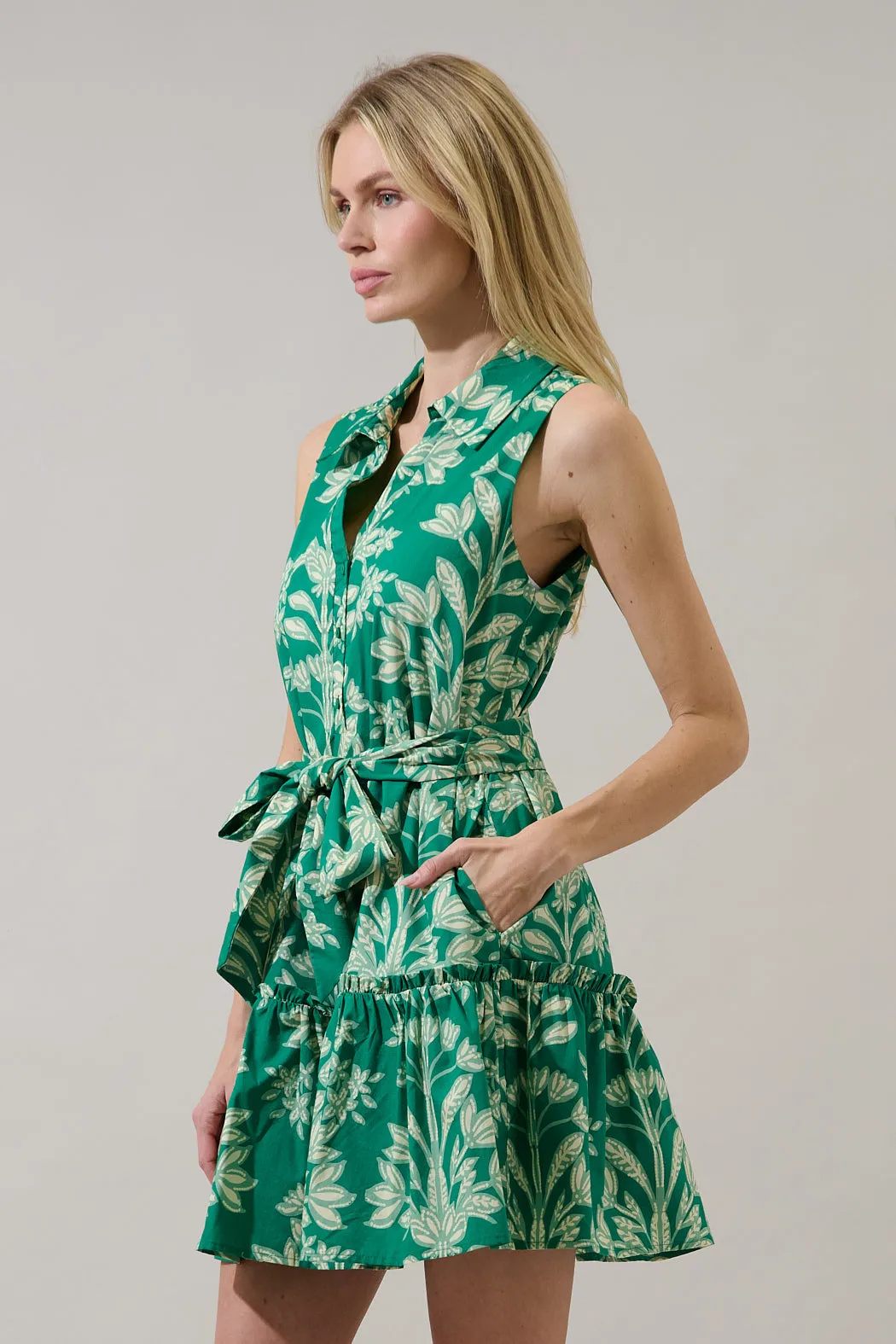 Zady Sleeveless Mini Dress Estela Floral sold by Sugarlips product image thumbnail 3
