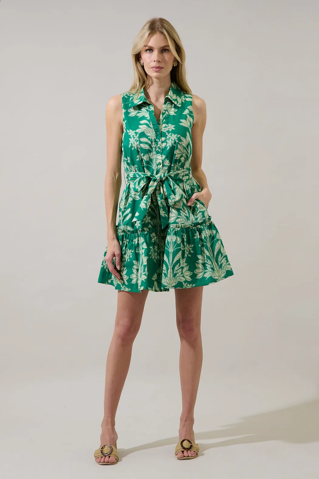Zady Sleeveless Mini Dress Estela Floral sold by Sugarlips product image thumbnail 4
