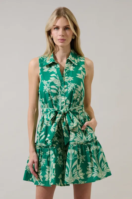Zady Sleeveless Mini Dress Estela Floral made by Sugarlips