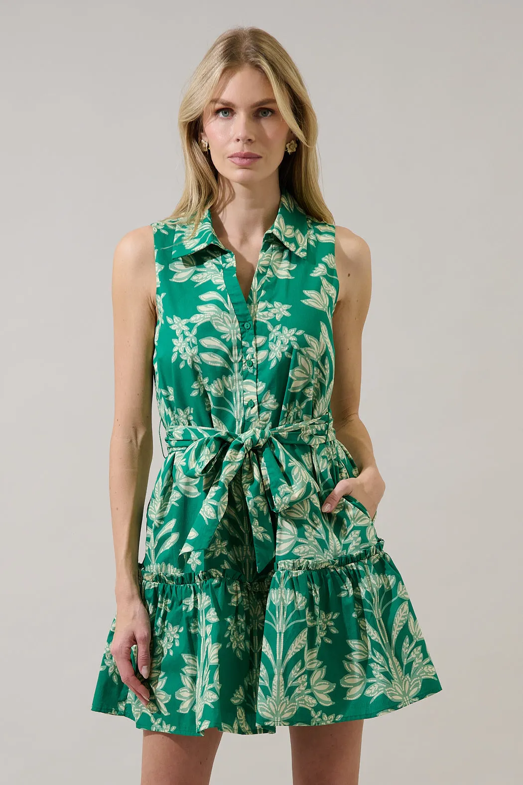 Zady Sleeveless Mini Dress Estela Floral sold by Sugarlips