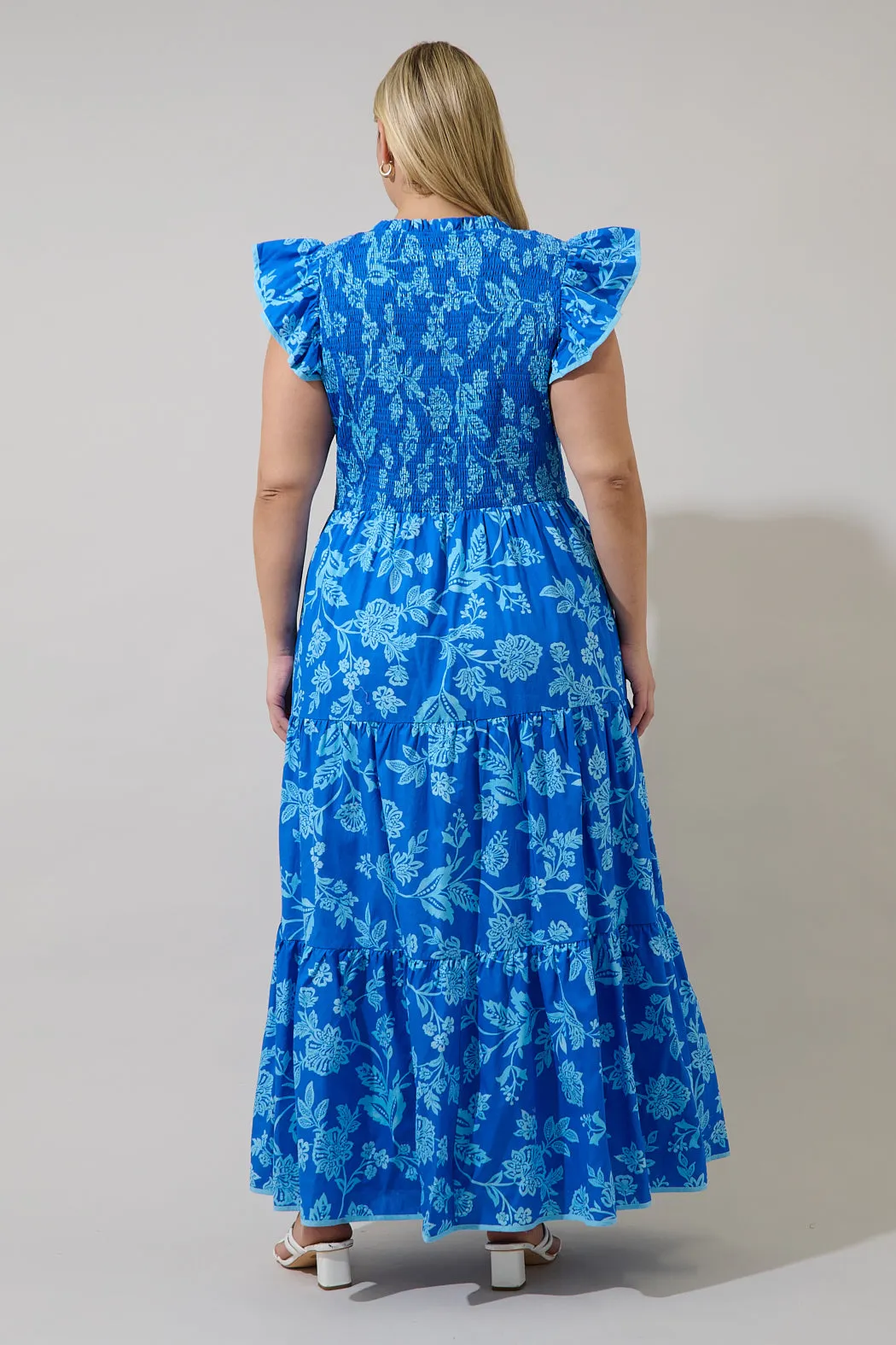 Sunfire Tiered Midi Dress Persa Floral Curve sold by Sugarlips product image thumbnail 2