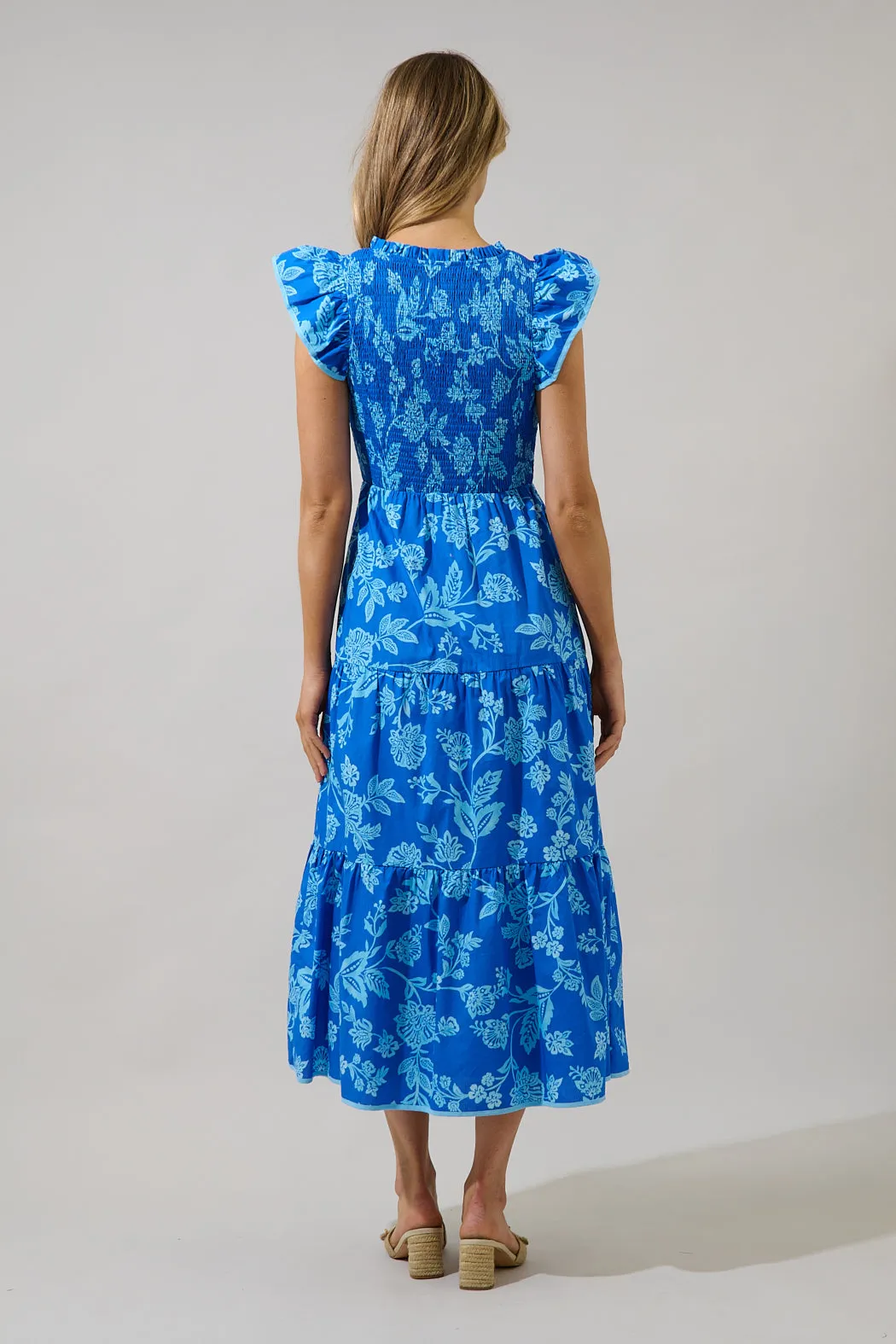 Sunfire Tiered Midi Dress Persa Floral sold by Sugarlips product image thumbnail 3