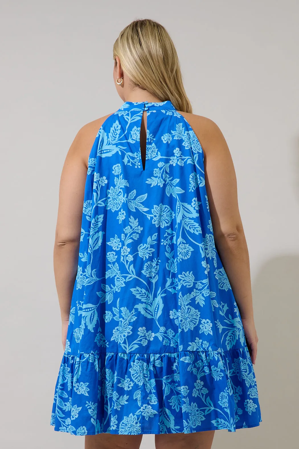 Della Halter Mini Dress Curve Persa Floral sold by Sugarlips product image thumbnail 2