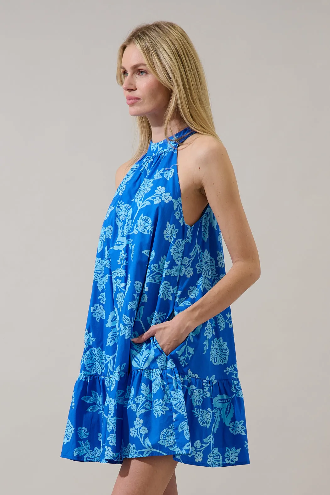 Della Halter Mini Dress Persa Floral sold by Sugarlips product image thumbnail 3