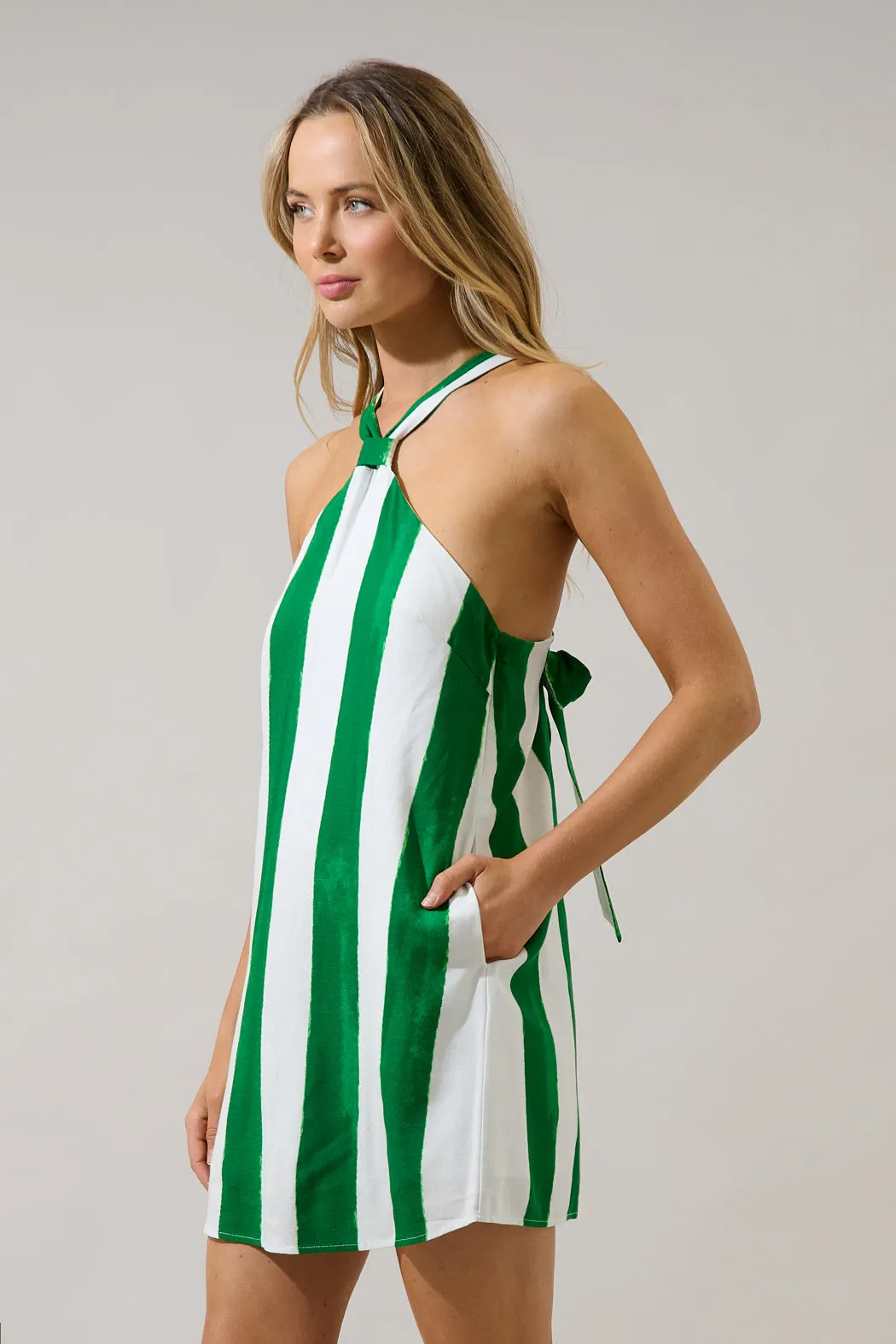 Amory Halter Mini Dress Pilmar Stripe sold by Sugarlips product image thumbnail 4