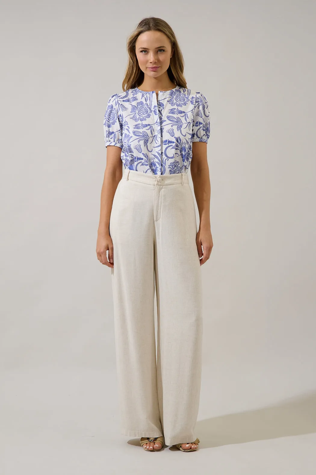 Hiller Button Down Top Virda Floral sold by Sugarlips product image thumbnail 4