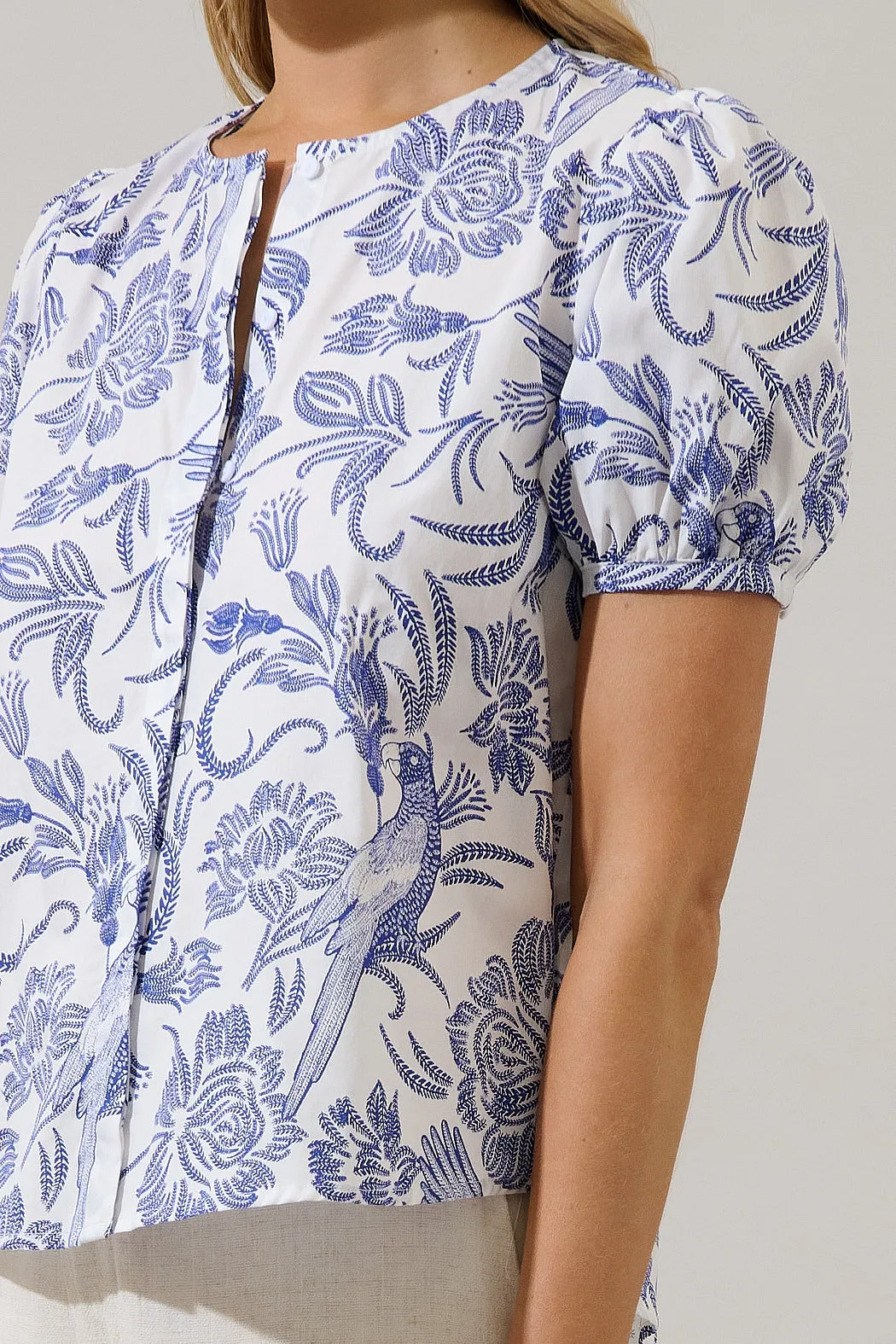 Hiller Button Down Top Virda Floral sold by Sugarlips product image thumbnail 5