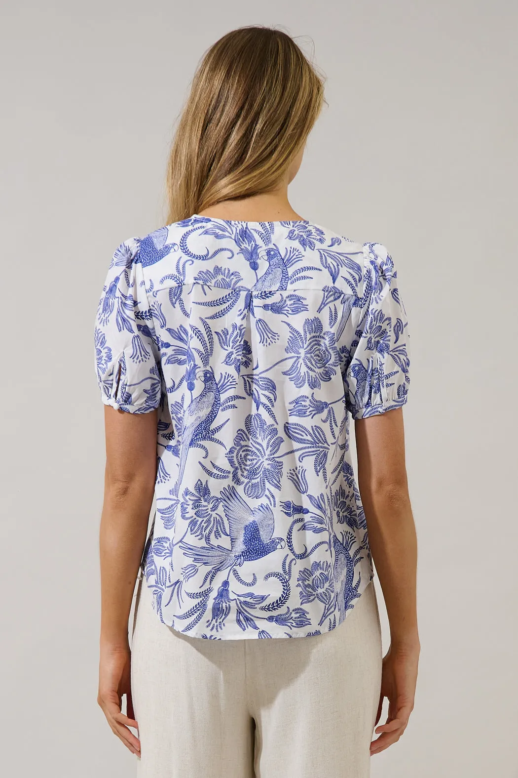 Hiller Button Down Top Virda Floral sold by Sugarlips product image thumbnail 2
