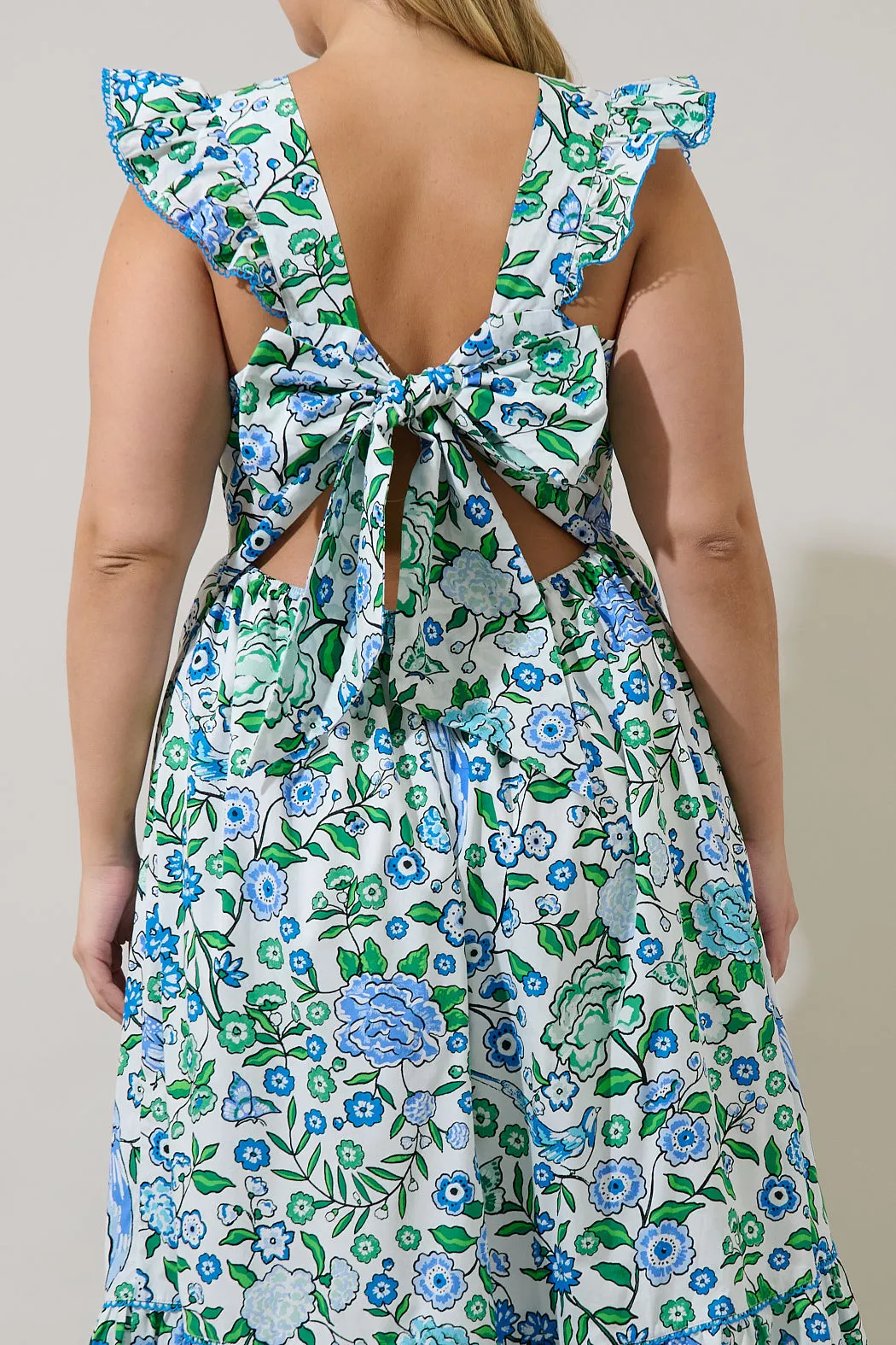 Mawar Ruffle Maxi Dress Gianne Floral Curve sold by Sugarlips product image thumbnail 4
