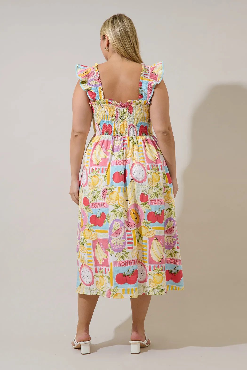 Urbina Smocked Midi Dress Curve Farmers Market sold by Sugarlips product image thumbnail 2